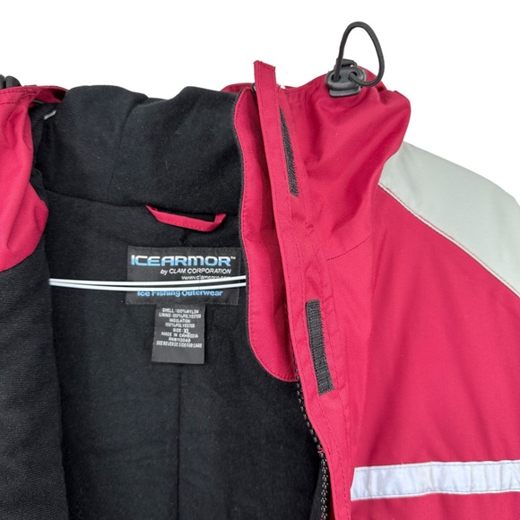 ICE ARMOR by Clam Cold Jacket Extreme Weather Parka Coat Red - Picture 9 of 9